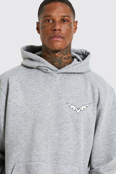 TRENDKUTU Ανδρικό φούτερ με κουκούλα - Eagle Printed