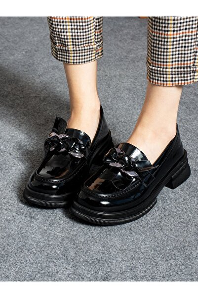 Alemdar Shoes POPPY черна лачена верижка с детайли