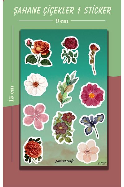 Craft Σετ αυτοκόλλητων MIND-BLOWING FLOWERS, αυτοκόλλητο, σετ ετικετών
