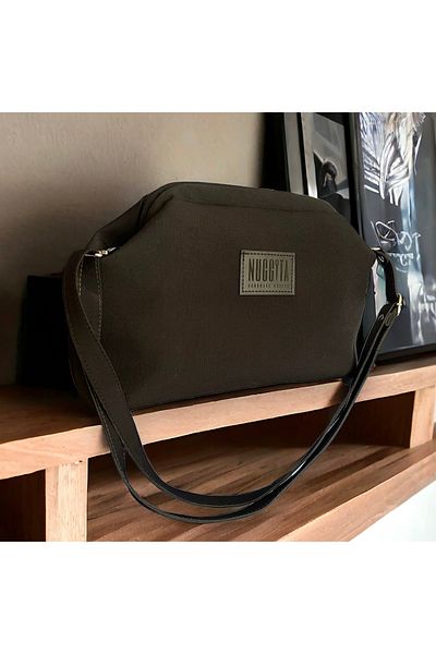 Nuggita Matte Black Nubuck Hidden Scholarship Clutch Hand / Shoulder Bag