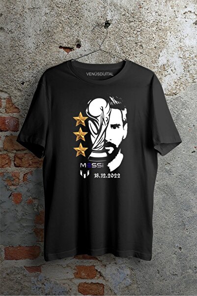 venüsdijital تيشيرت بتصميم ميسي الأرجنتيني تشانبيون 18.12.2022