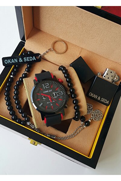 Time İst KİŞİYE ÖZEL SAAT SETİ ; SAAT, TESBİH, ANAHTARLIK, ÇAKMAK, BİLEKLİK