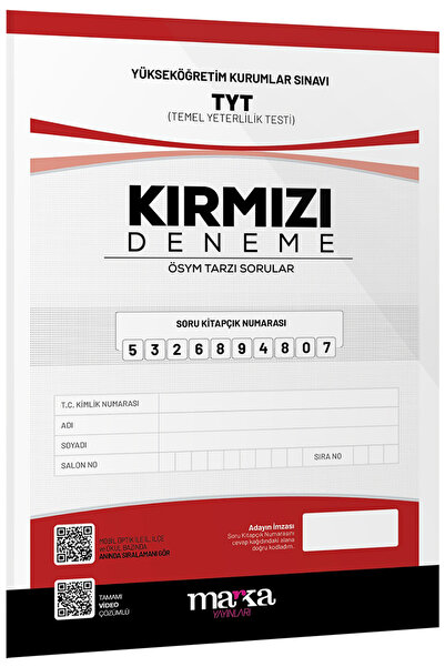 Marka Yayınları 2026 Tyt Yeni Nesil Kırmızı Deneme Tamamı Video Çözümlü