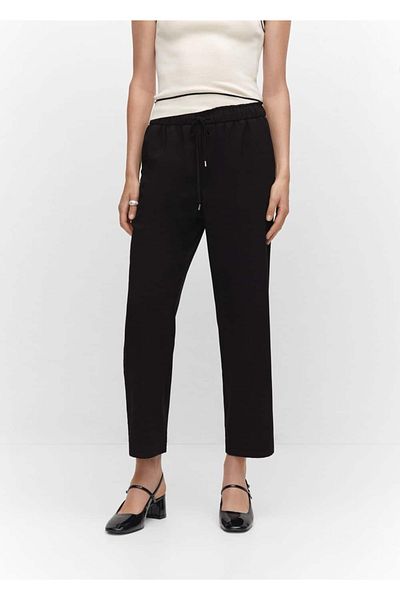 MANGO Woman Pantaloni cu croi drepte vopsiți în cravată