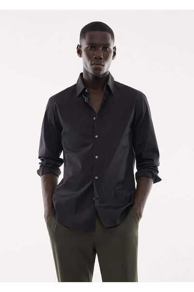 MANGO Man Cămașă stretch din bumbac, slim fit