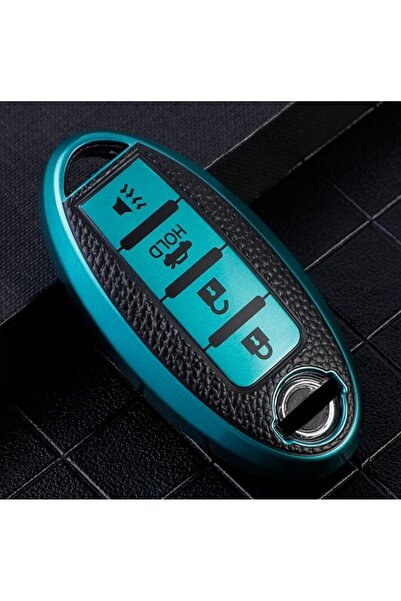 AYCANSTORE Husă Tpu pentru telecomandă Nissan cu 4 butoane (verde)