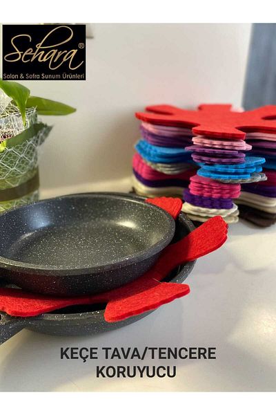 SEHARA 3 PIECES OF SEAL/TAVA, POT, PIPE, SCRATCHPROOF, PROTECTOR/ 2-3MM THICKNESS/ 29CM/CREAM