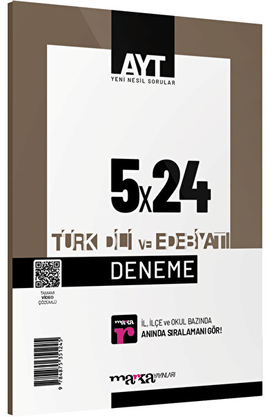 Marka Yayınları Ayt Türk Dili Ve Edebiyatı 5x24 Deneme Tamamı Video Çözümlü