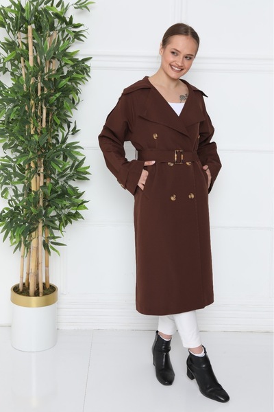 Wazze Su İtici Astarsız Oversize Trençkot