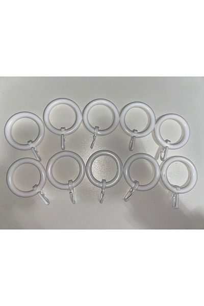 Beyazıt Tekstil Rustic Curtain Apparatus Ring and Button 10 Pieces