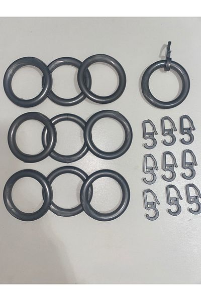 Beyazıt Tekstil Rustic Curtain Apparatus Ring and Button 10 Pieces