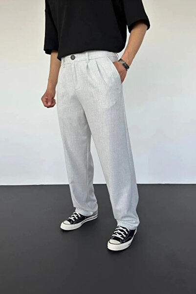 BDRMAN Baggy Gri Renk Kumaş Pantolon