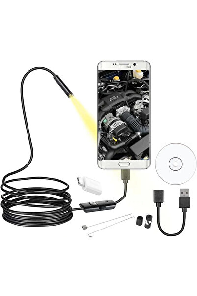 nelerbulurum 3IN1 MICRO USB+TYPE-C+USB A ANDROID UYUMLU 8 MM IŞIKLI 5 METRE E...