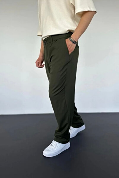 BDRMAN Baggy Haki Renk Kumaş Pantolon