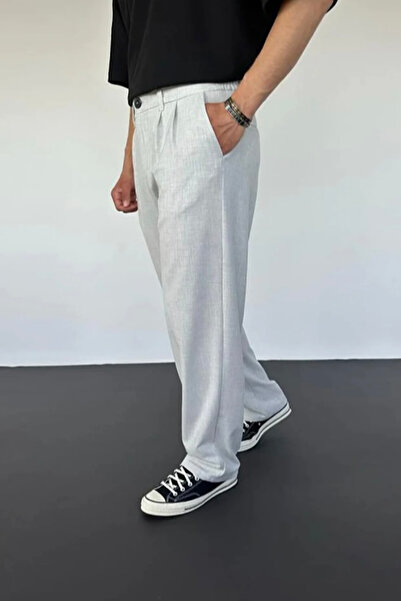 BDRMAN Baggy Gri Renk Kumaş Pantolon
