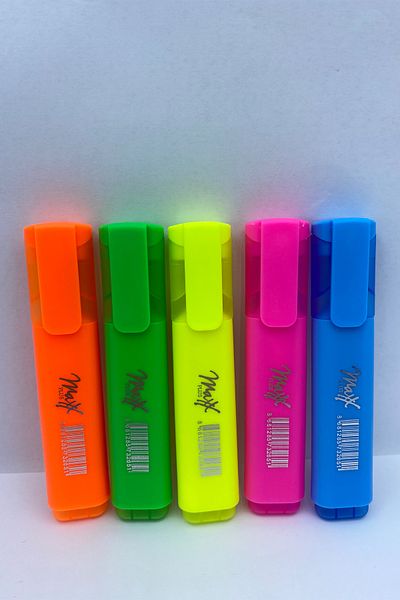 Bold Grup Maxx Neon Color Highlighter Set of 5
