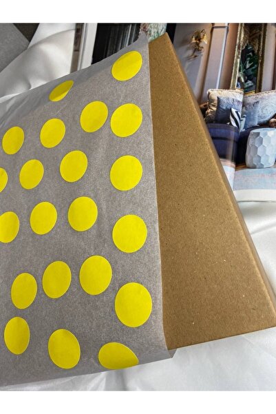 bisaccia 2.5 cm Single Color Yellow Round Blank Label Writeable Labels Blank ...
