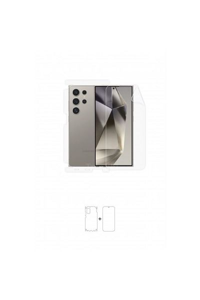 Wrapsol Samsung Galaxy S24 Ultra أمامي وخلفي وجانبي 360 درجة تغطية كاملة من مادة البولي يوريثين