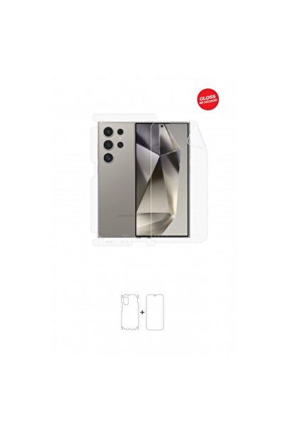 Wrapsol Samsung Galaxy S24 Ultra Ön, Arka ve Yan 360 Derece Tam Kaplama Tpu Film