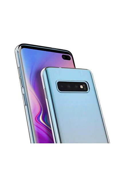 ZM STORE Samsung Galaxy S10 Plus Uyumlu Kılıf Zore Süper Silikon Ince Şeffaf Kapak