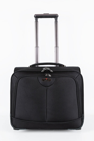 Torry Ultra Lüks 2 Tekerlekli Unisex Premium Seyahat Pilot Çantası Kabin Boy Siyah TRYLG002BLCK