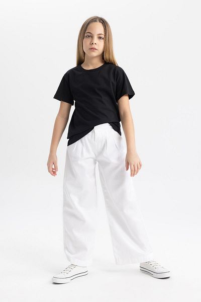 DeFacto Girl's Regular Fit Short Sleeve T-Shirt