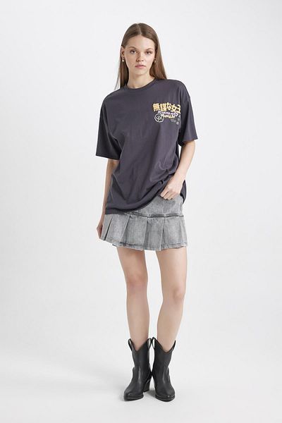 DeFacto Coool Oversize Fit Back Printed Short Sleeve T-Shirt B7048ax24sm