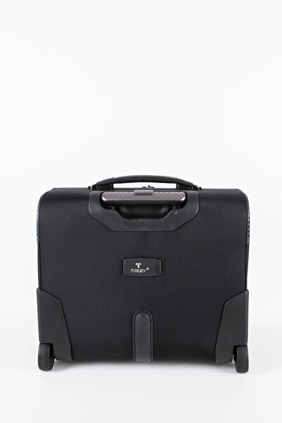 Torry Ultra Lüks 2 Tekerlekli Unisex Premium Seyahat Pilot Çantası Kabin Boy Siyah TRYLG002BLCK