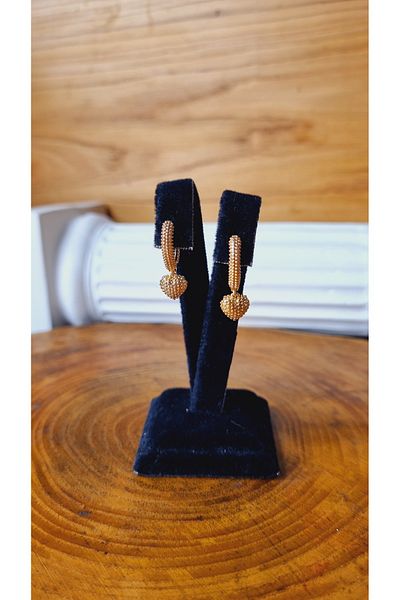 Defne Aksesuar VIP BRONZE HEART EARRING