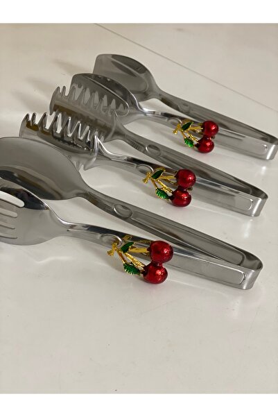 Elzem STAINLESS STEEL CHERRY ACCESSORY 3-PIECE SERVICE TONG SET