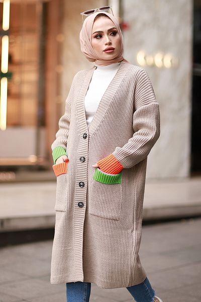 InStyle Volný cardigan na knoflíky - Norek