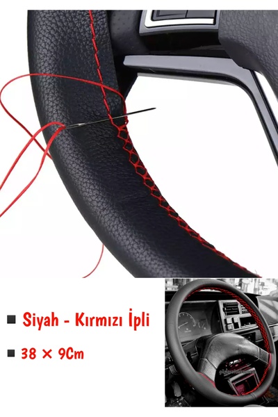 gürler oto kılıf ve aksesuar Skoda Favorit Uyumlu Deri Dikmeli Direksiyon Kıl...