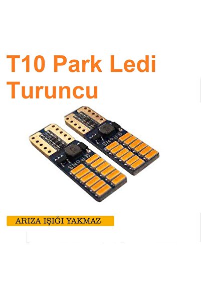 EROĞLU OTO Dipsiz T10 Park Ledi 24 Turuncu Smd Led Iç Tavan-park-plaka Ledi
