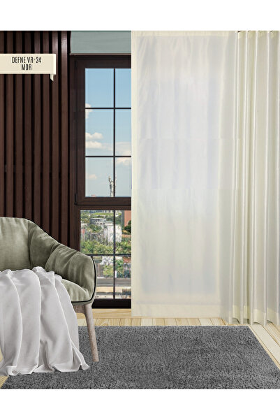 Epay TEK RENK FON PERDE RENKLİ GÜNEŞLİK PERDE TÜL PERDE (PİLESİZ)