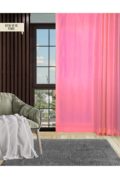 Epay TEK RENK FON PERDE RENKLİ GÜNEŞLİK PERDE TÜL PERDE (PİLESİZ)