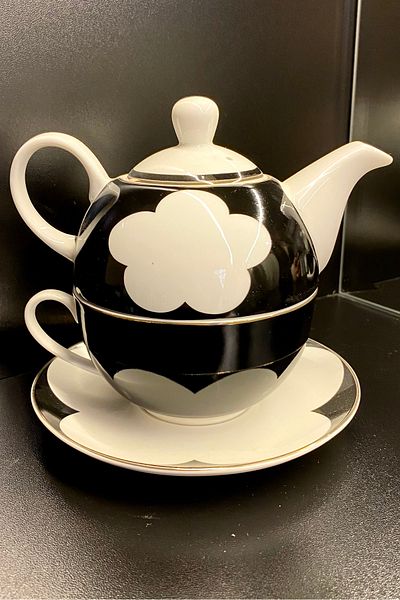 Lucky Art Mila Bone Single Teapot Cup Set LYBA 030