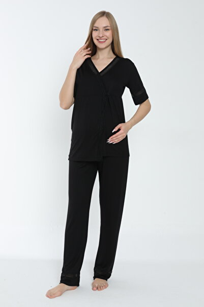 Miss Dünya Lissa Sabahlıklı Hamile Ve Lohusa Pijama Takımı