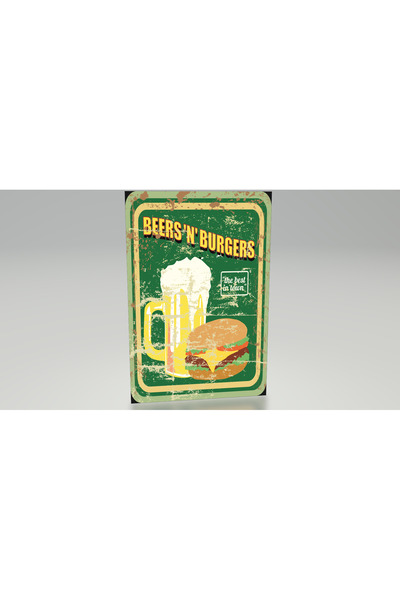 Hayat Poster afiș de semn nostalgic învechit hamburger cafe bar decor poster ...