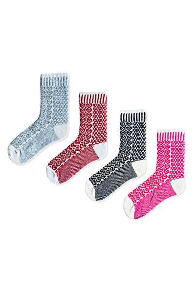 Socks Stations Зимни вълнени чорапи 4 чифта вълнени чорапи в кутия Чорапи Station в кутия