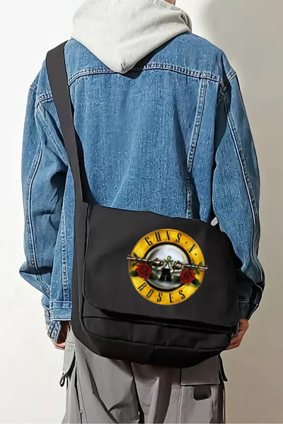 EFBUTİK Rock Series Guns N' Roses Black Messenger Bag