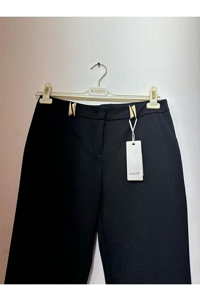 GARNİ Belt Part Gold Detail Side Pocket Fabric Trousers