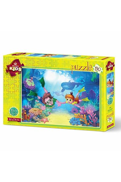 Sunman Grck 4499 - 50 Piece Diver Kids Art Puzzle Efsn