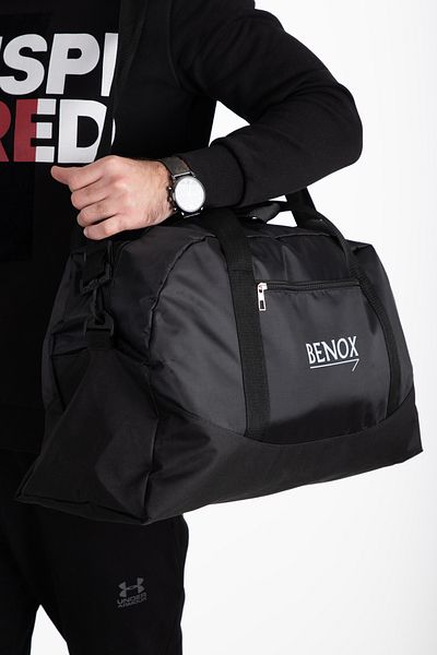 BENOX Geantă neagră unisex elegantă pentru sport și călătorie