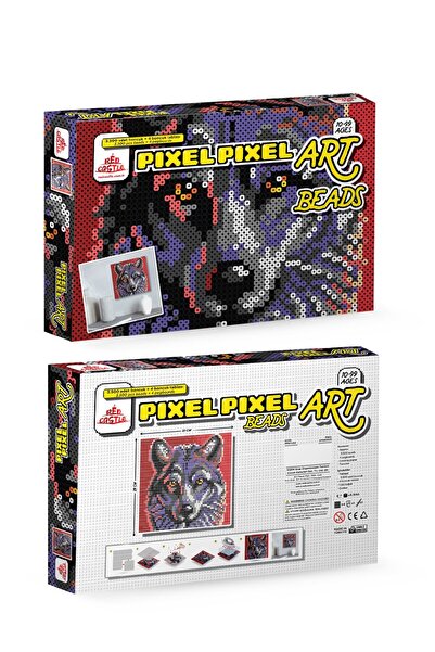 Pixel Pixel Set de activități cu mărgele pentru adulți (Lup)-WOLF ACTIVITY AR...