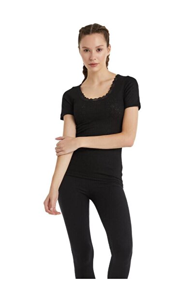 Blackspade Manecă scurtă pentru femei Level 1 Black Thermal C7T6N2O1