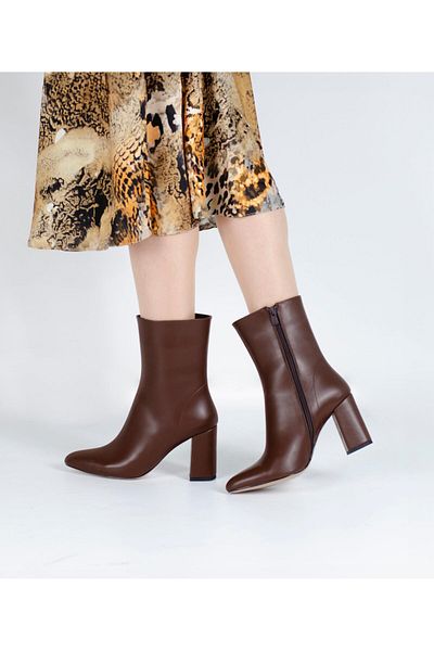 Sibel Durmaz Ricardo Brown Matte Leather Boots