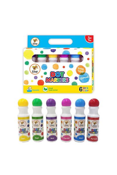 Lino Dot Markers 6 Χρώματα Πλένονται