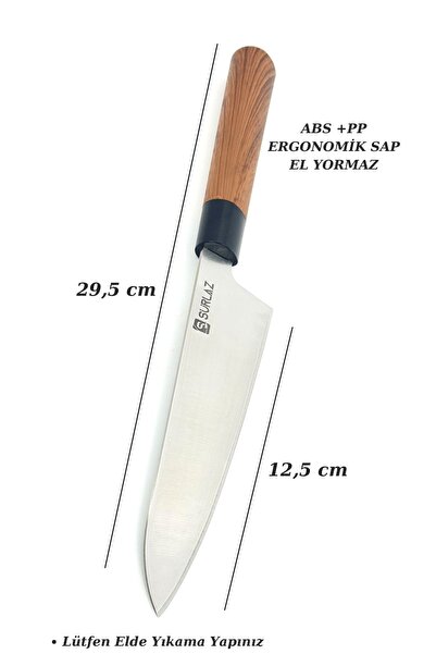 SürLaz Craft Santoku Şef Bıçağı Japon Stili Isme Özel Hediyelik Bıçak