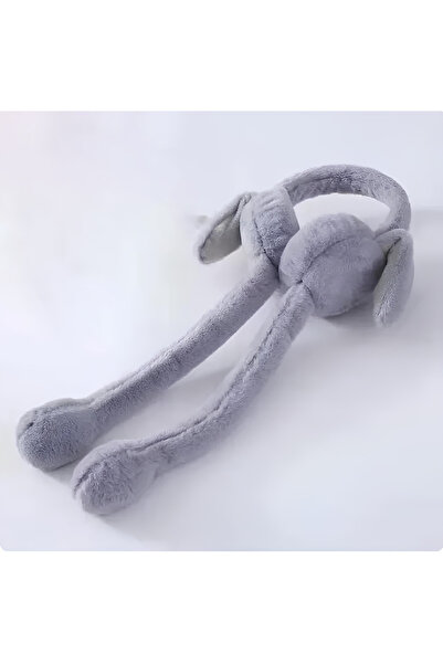 FATELLA Căști de pluș cu urechi de iepure în mișcare cu urechi mobile