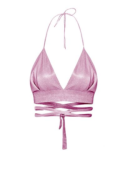 Gülşah Evecen Специален дизайн Laura Dark Pink Glitter Bralette